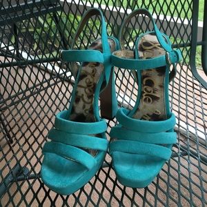 Sam Edelman Turquoise Heels 8 1/2